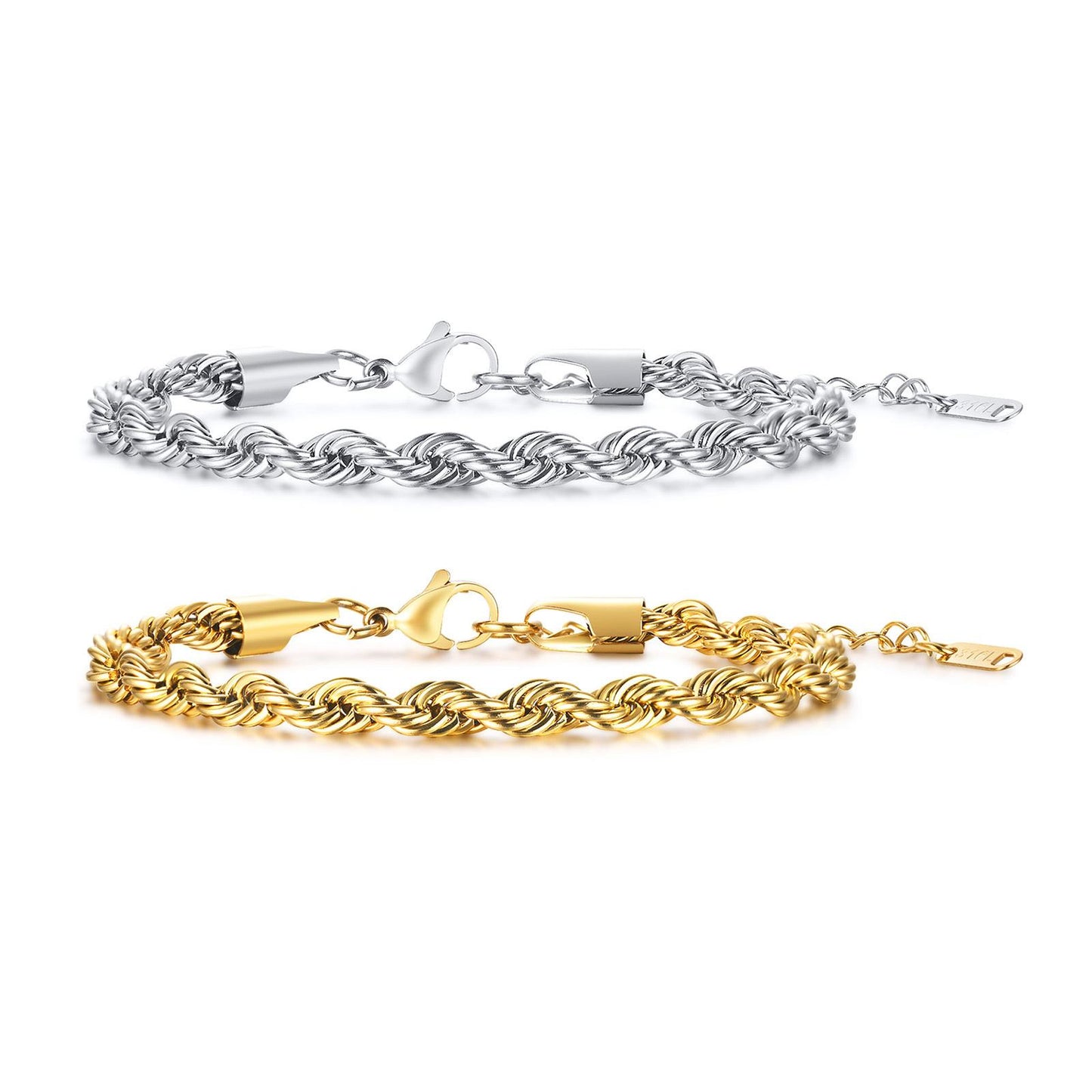 Vallarini Milano – Adjustable Rope Chain Bracelet with Zircon Details