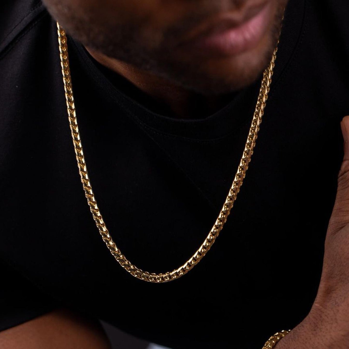 Men’s Cuban Link Chain Necklace – Stainless Steel, Gold & Silver Finish, Premium Polish
