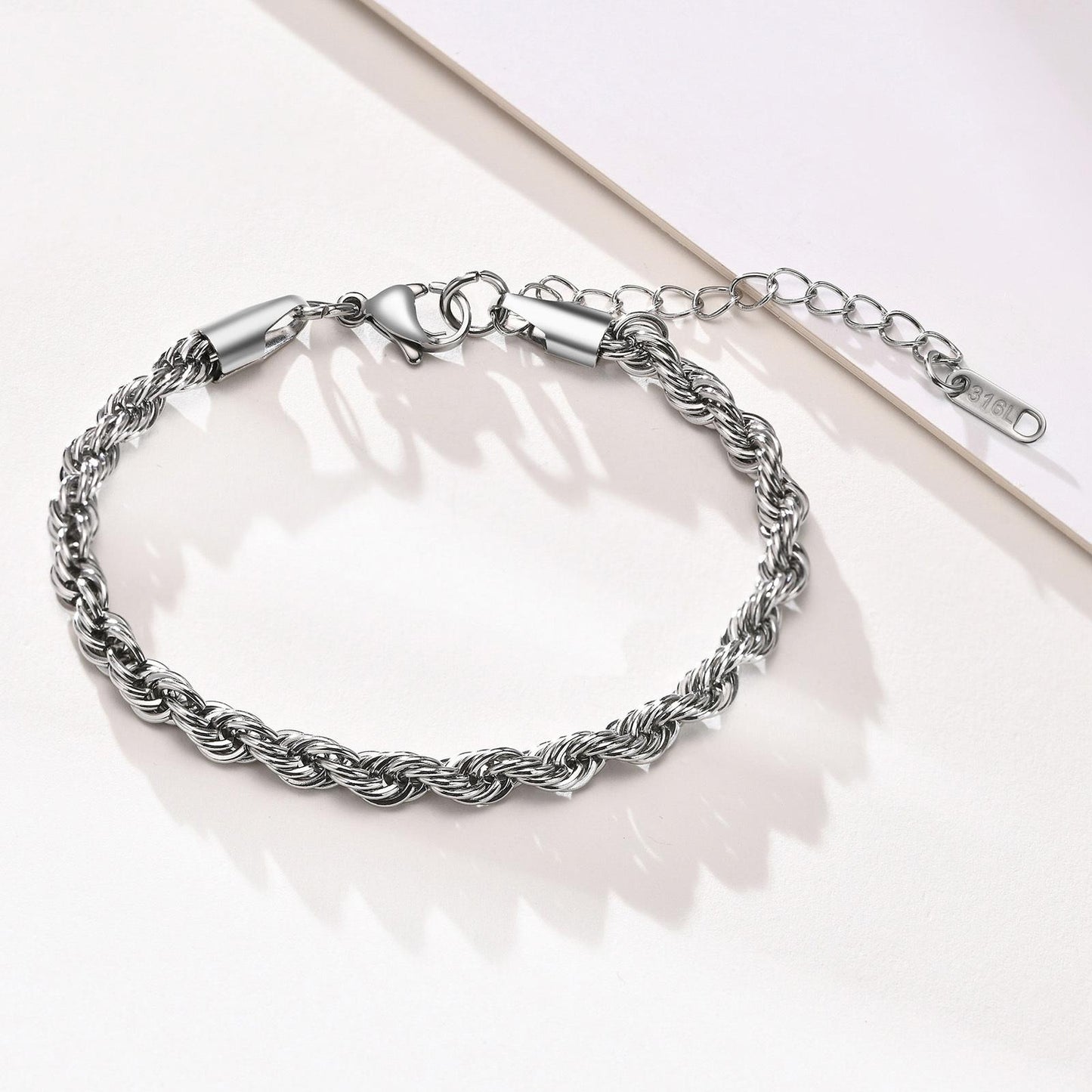 Vallarini Milano – Adjustable Rope Chain Bracelet with Zircon Details