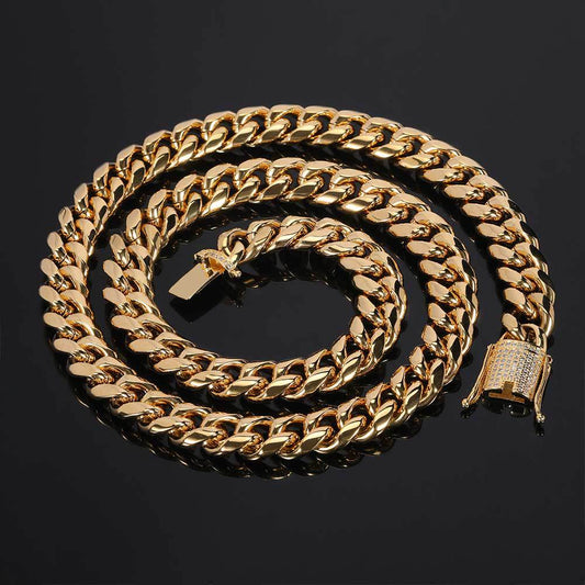 Vallarini Milano – 12mm Cuban Link Necklace & Bracelet Set