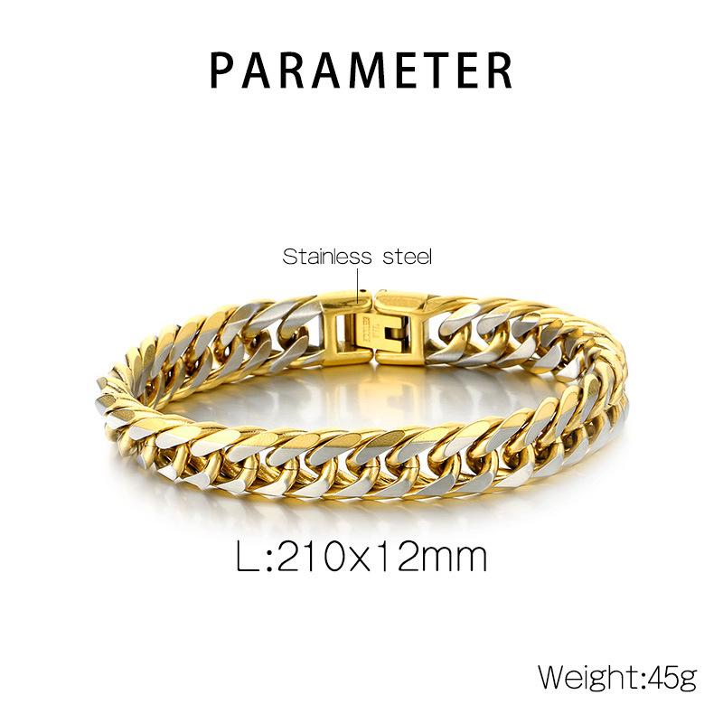 Vallarini Milano – Retro Cuban Titanium Bracelet
