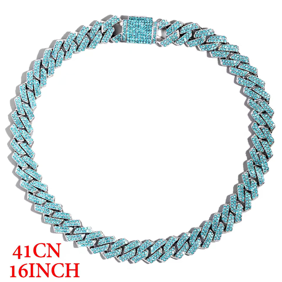 Vallarini Milano – Cuban Diamond Chain Necklace & Bracelet Set