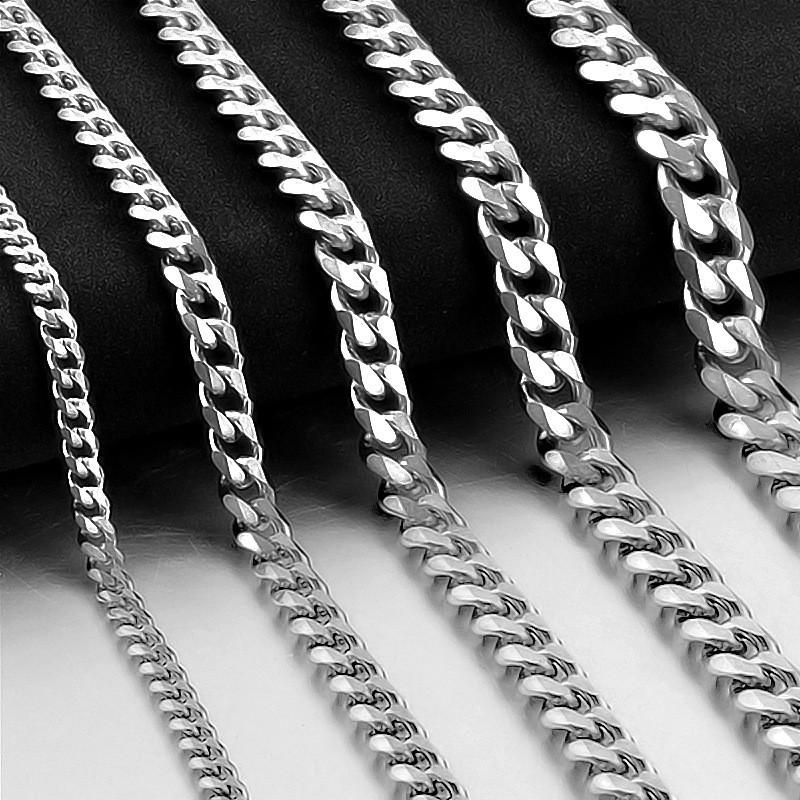Men’s Cuban Link Chain Necklace – Stainless Steel, Gold & Silver Finish, Premium Polish