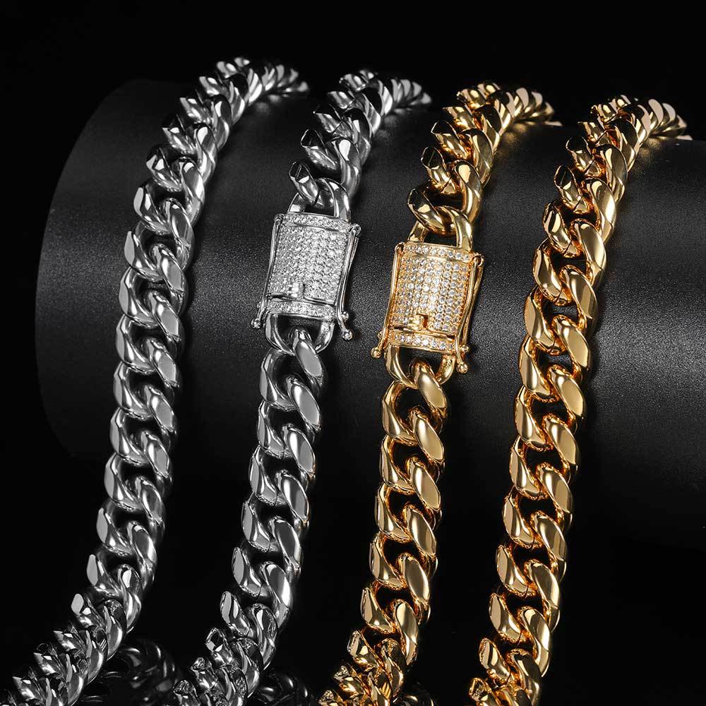 Vallarini Milano – 12mm Cuban Link Necklace & Bracelet Set